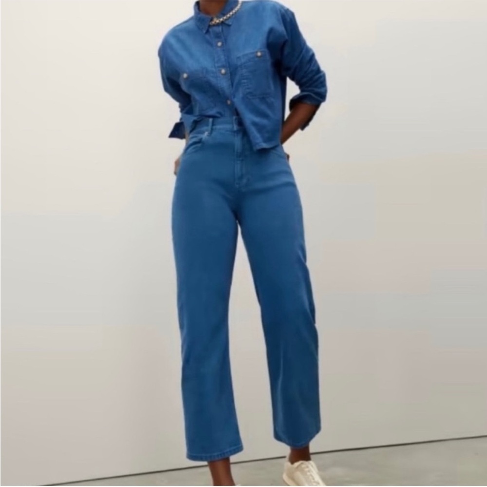Everlane the way high jean in retro blue
